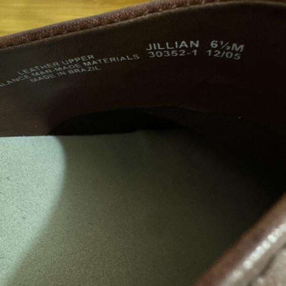 Bass Jillian Brown Basketweave Brazilian Leather Upper 6.5M Clogs Mule Boho Y2K - Picture 8 of 8